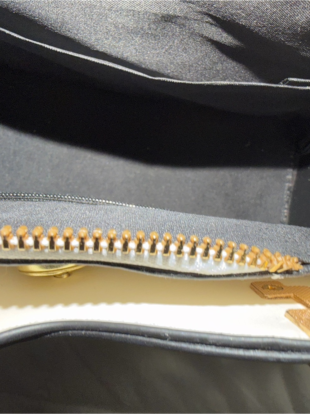 Red and Cream Colorblock Structured Satchel - Picture 5 of 6